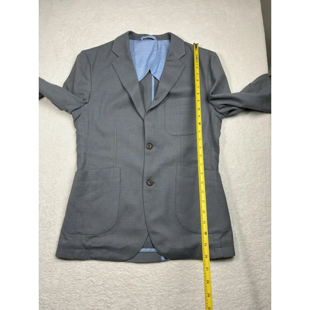 Taylor Stitch Size 36 Gray Wool Linen Unstructured Mens Blazer Jacket Sport Coat